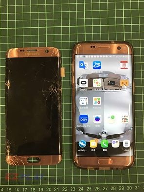 S7 EDGE面板破裂