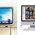 百靈Atelier電視（左）、蘋果iMac24（右）