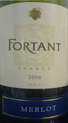 Fortant Merlot 2006 標籤