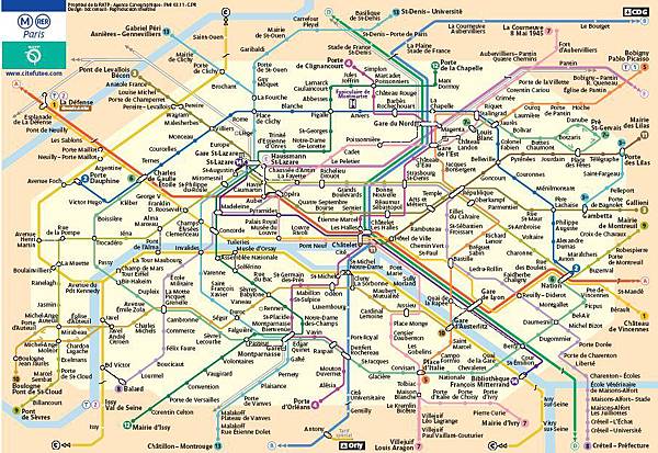 巴黎地鐵圖