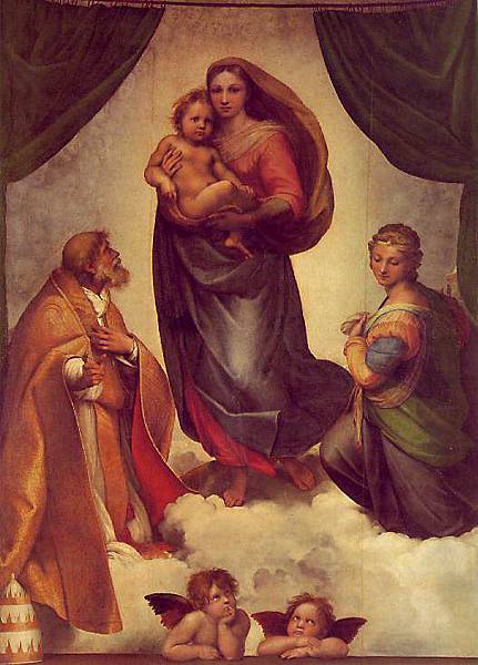 拉菲爾的「西斯汀聖母」，The Sistine Madonna，1512-14.jpg