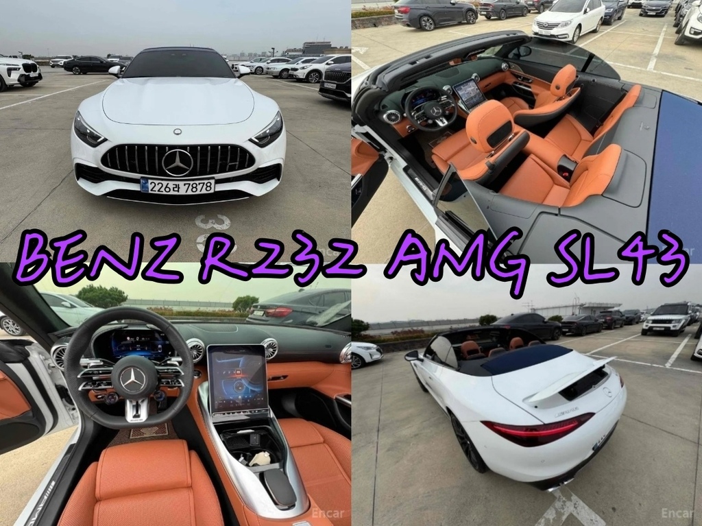 不只是SL，更是AMG：全新新款2025年韓規BENZ R232 AMG SL43外匯車。當年度的韓規AMG SL43新車可以代辦回台灣嗎？全新外匯車代辦回台灣划算嗎？韓國2025 BENZ R232 AMG SL43外匯車價格、規格、油耗一次看懂。買韓規外匯車推薦桃園外匯車商-瑪飛自動車。
