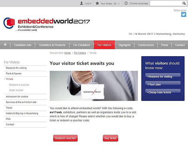 [出差] 國際展會 德國紐倫堡Embedded Worl