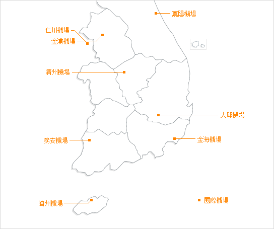 機場位置圖