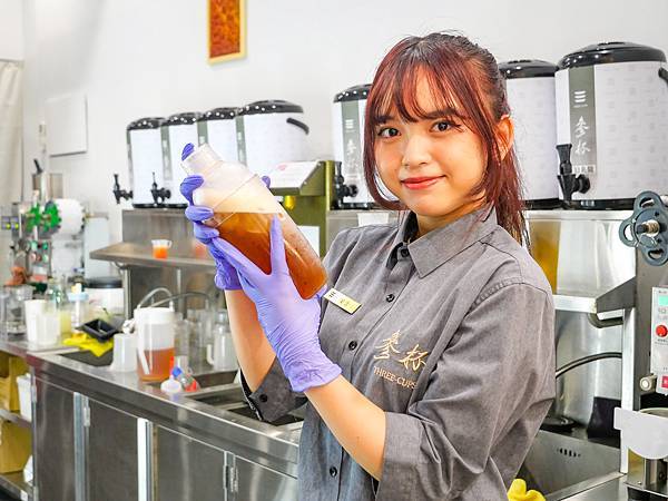 永和手搖飲必喝推薦｜參杯 Three Cups：粉色赤丸珍珠