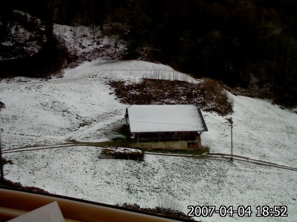 Interlaken的雪景