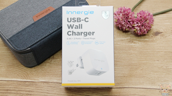 出國旅遊必備，Innergie PowerJoy 30C USB-C 雙孔極速充電器開箱評測