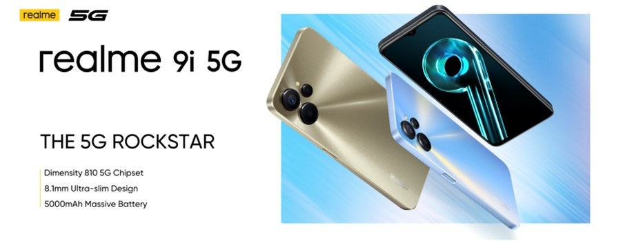 1. realme 9i 5G搭載聯發科天璣810 5G處理器與8.1mm極致纖薄機身.jpg