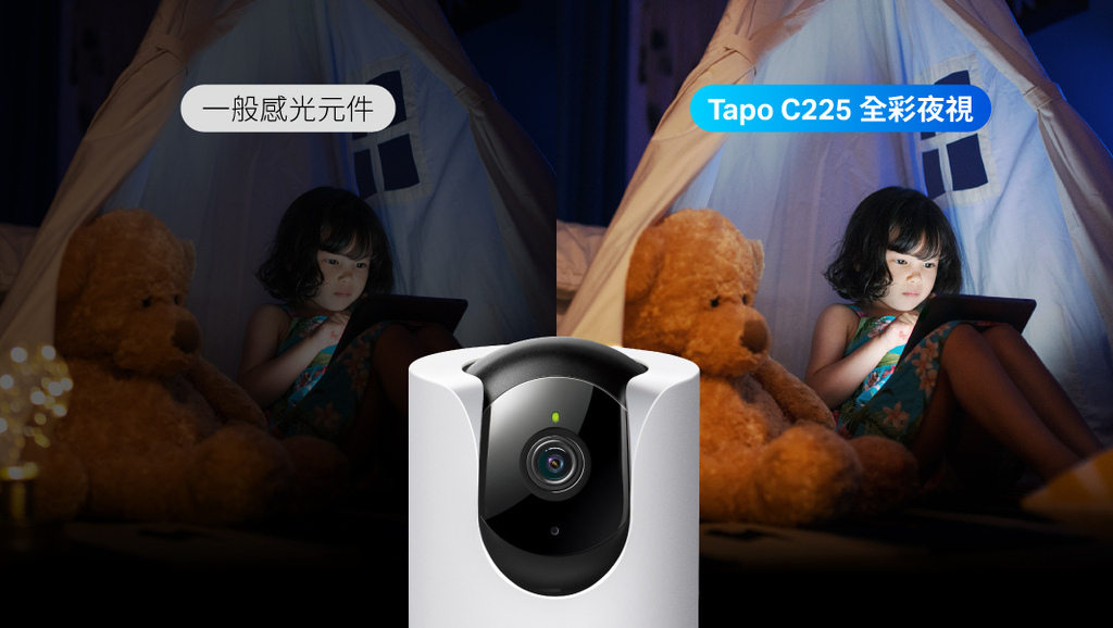 【新聞圖片】Tapo C225星光級感光元件、星光級全彩監控與 IR 紅外線夜視功能，不管是白天還是夜晚，都能夠輕易捕捉高畫質全彩影像.jpg