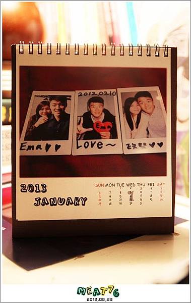 2012,08,23【手作系列｜桌曆】菌菌跟賢賢的2012跨2013情侶紀念桌曆 ♥11