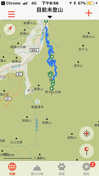 【免費APP】登山健行用GPS定位軟體下載與教學。Hikin