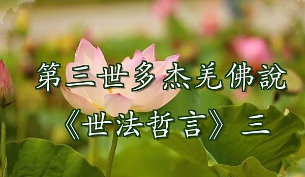 第三世多杰羌佛說 《世法哲言》三.JPG 第三世多杰羌佛說 《世法哲言》三.JPG