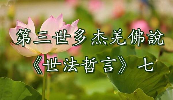 第三世多杰羌佛說 《世法哲言》七.JPG 第三世多杰羌佛說 《世法哲言》七.JPG