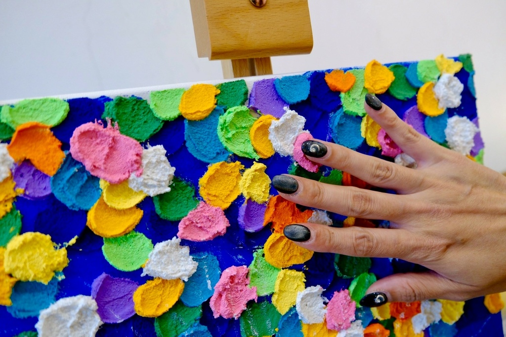 療癒藝術肌理畫!帶走屬於你的一片海洋跟正能量蝴蝶|三天解決不