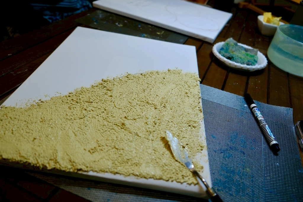 療癒藝術肌理畫!帶走屬於你的一片海洋跟正能量蝴蝶|三天解決不