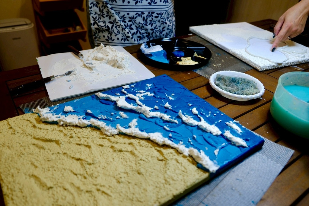 療癒藝術肌理畫!帶走屬於你的一片海洋跟正能量蝴蝶|三天解決不