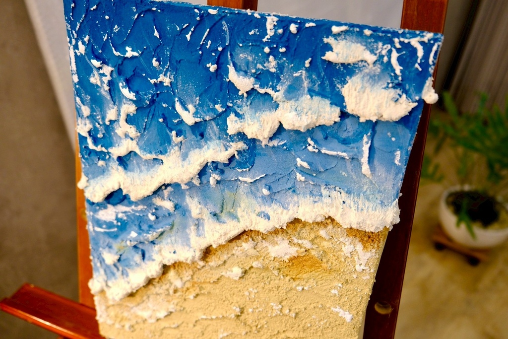 療癒藝術肌理畫!帶走屬於你的一片海洋跟正能量蝴蝶|三天解決不