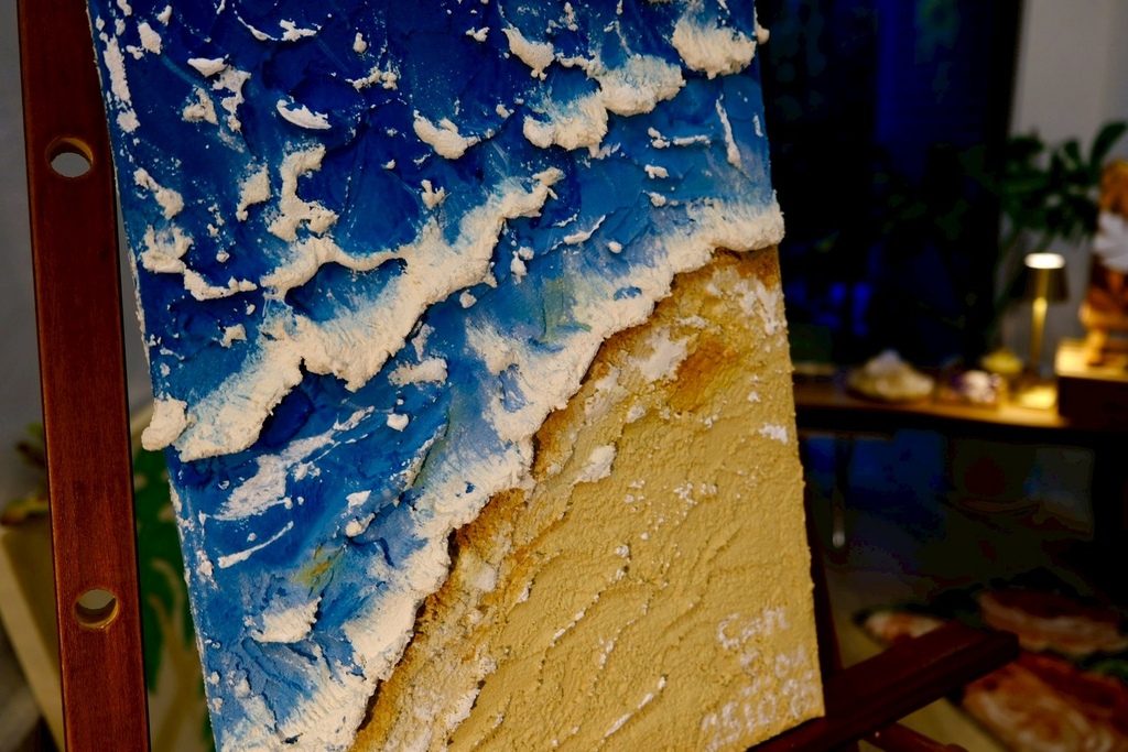 療癒藝術肌理畫!帶走屬於你的一片海洋跟正能量蝴蝶|三天解決不