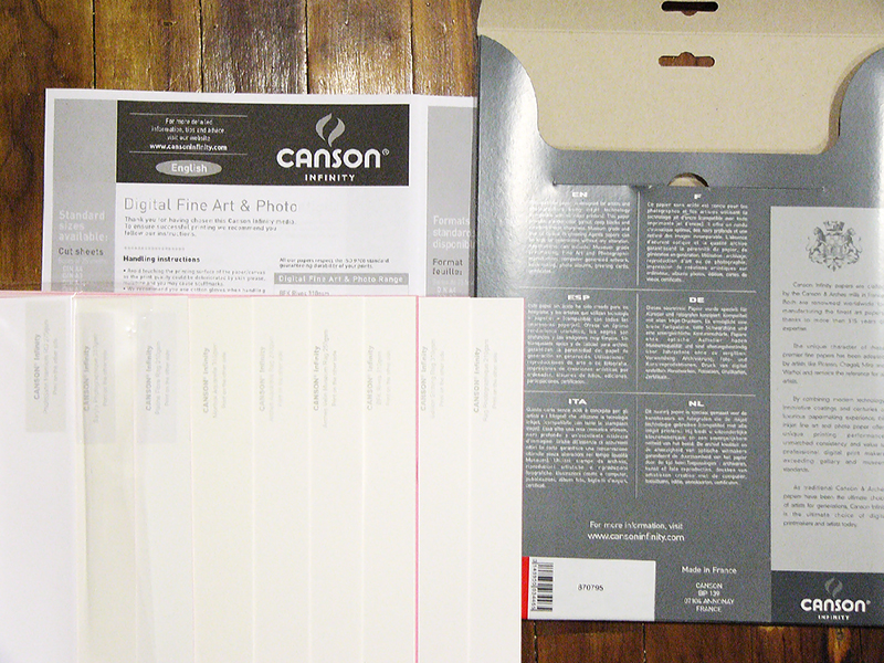 Canson Infinity 噴墨相紙試用包