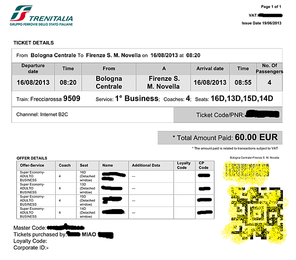 TRENITALIA Frecciarossa商務艙