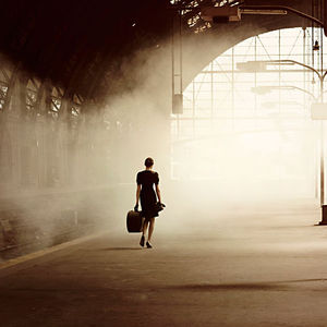 girl leaving