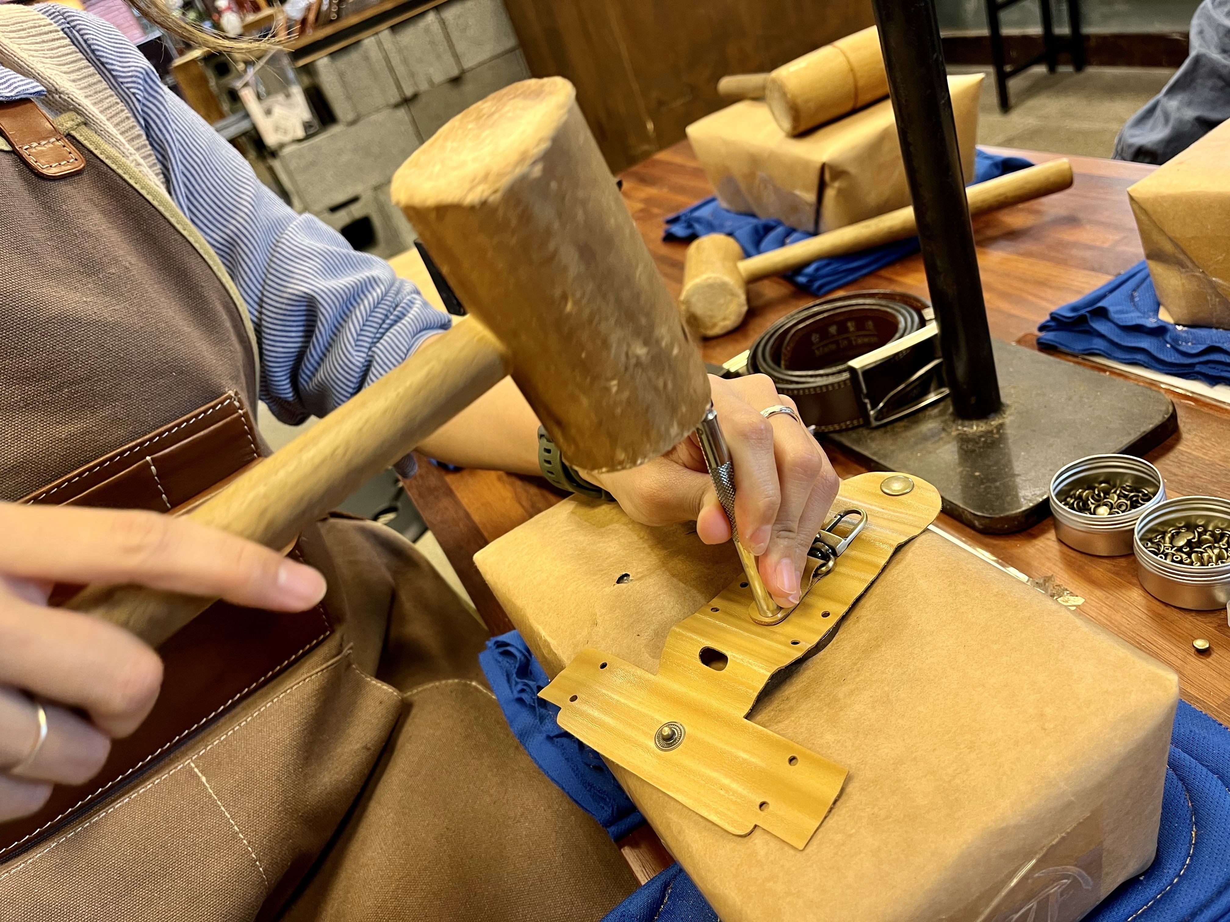 豆子皮革固定扣diy體驗製作