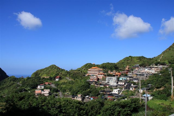 每次實驗室出遊天氣都霹靂無敵好耶!連九份這裡都可以晴朗無雲，真難得!