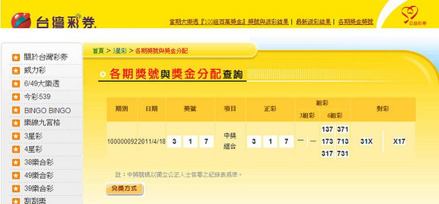差一點點就中了4 18的三星彩啦 Mikamilk的部落格 痞客邦