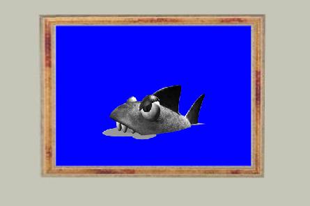 32，鯊魚畫框動畫