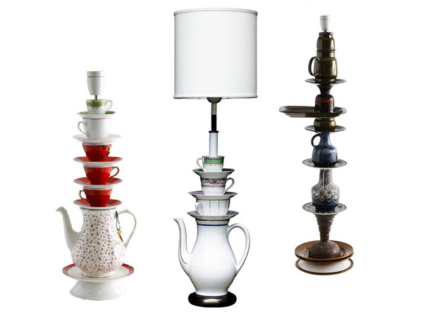 Oddbirds: Unique Lamps Made From Lost and Found Tableware Oddbirds: Unique Lamps Made From Lost and Found Tableware