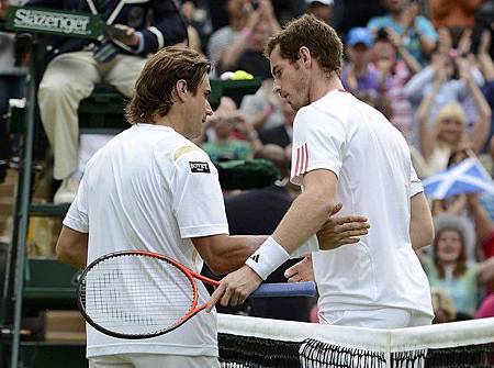 2012溫網-0704-Murray-Ferrer四強-賽後致意