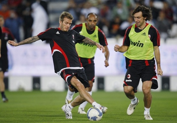 QatarDoha-Beckham-pirlo練球-20090303