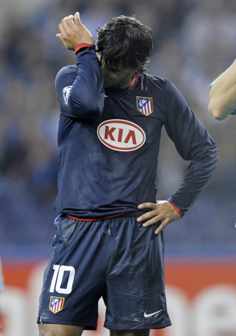 Atletico-20090311CL-KunAguero-輸球遺憾