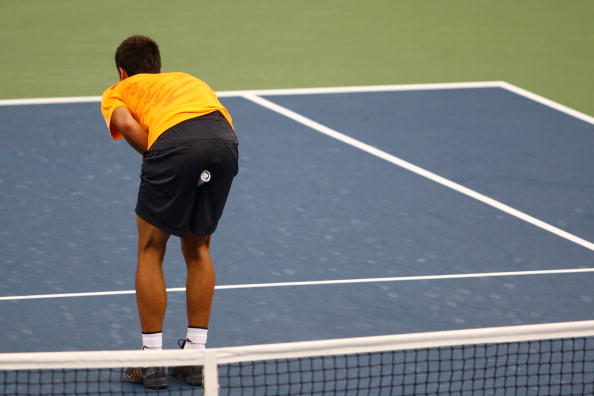 USopen20090914-Djokovic-耍寶.jpg