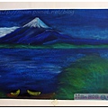 粉彩 富士山(錯誤作品)