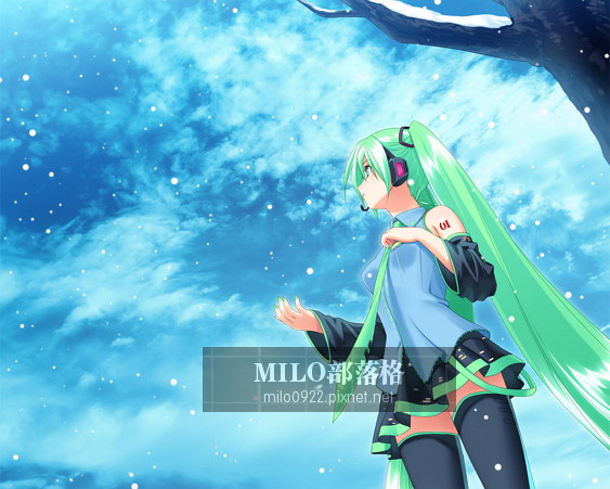 初音雪花動態桌布 MILO