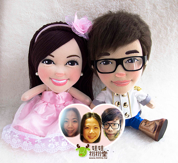 榮榮仁+婷婷 來相訂造 情侶布公仔