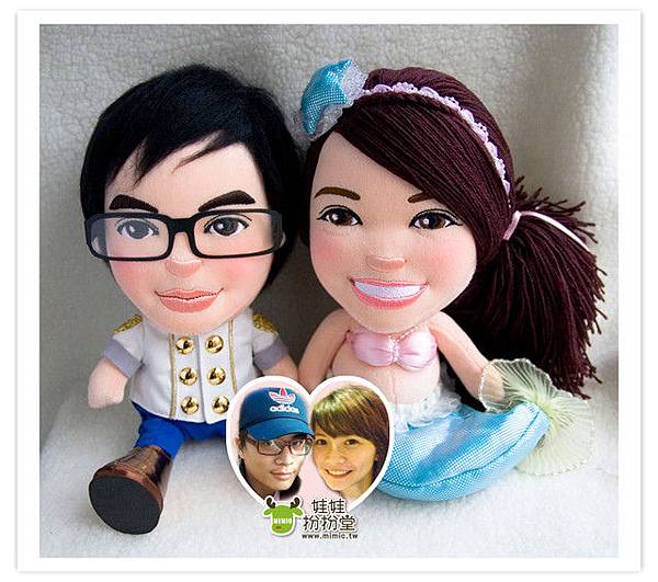 Jasper+Yayako 來相訂造 情侶布公仔