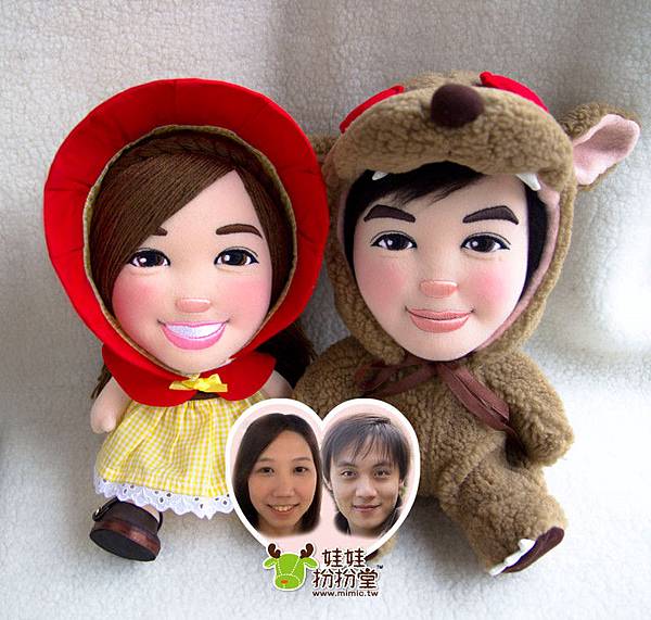 果果+kiki 來相訂造 情侶布公仔