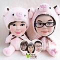 黃小胖+詹小蓁 來相訂造 生肖布公仔