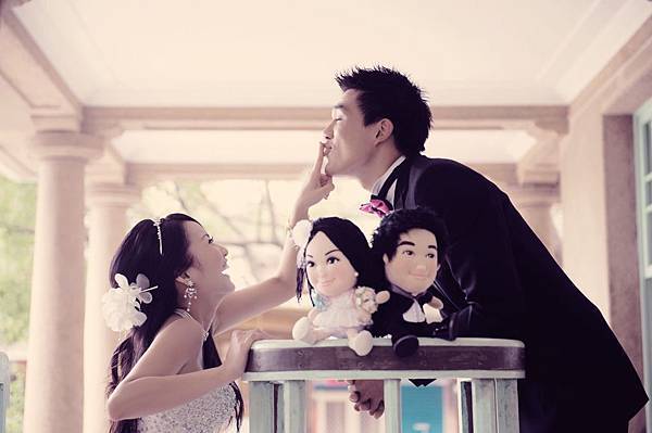 梁星星+正方形  訂製婚禮公仔