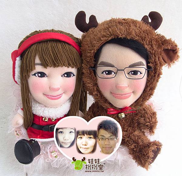 小黑+樓樓  來相訂造 情侶布公仔