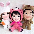 阿力+霏霏+乖寶 來相訂造 家族布公仔