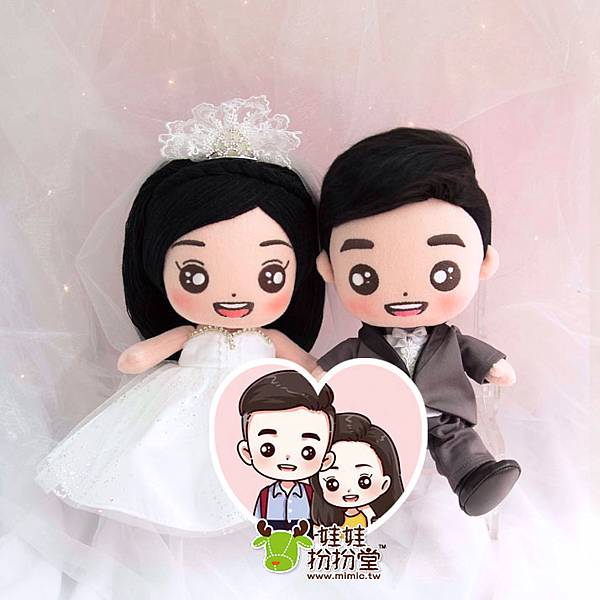 Charles+Michelle Q版漫畫結婚公仔