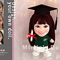 Carissa 真人Q版娃娃 訂製校服-畢業公仔