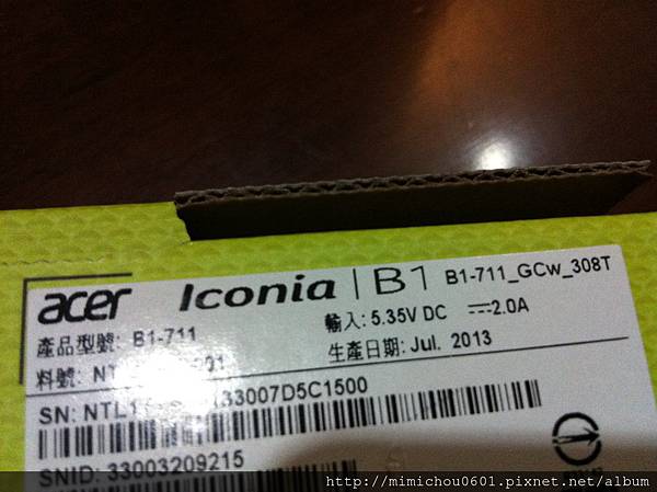 ACER Iconia B1-711 四核7吋 (3G版/8G/白) 10吋平板 12/17剛從神腦購入 市售價6800, 喜歡請跟mi出價