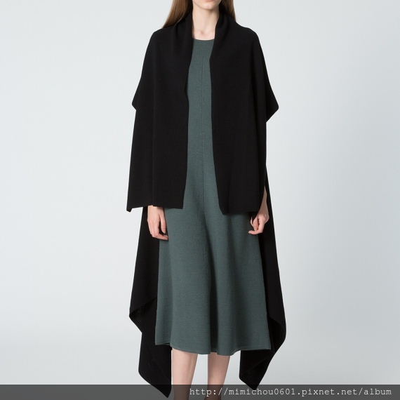 WOMEN LEMAIRE Milano Rib Cape black