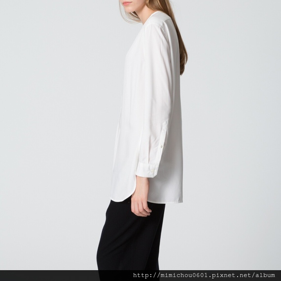 LEMAIRE Rayon No Collar Long Sleeve Long Shirt 1880.jpg