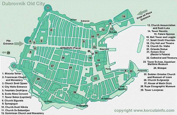 Dubrovnik Old City_Map