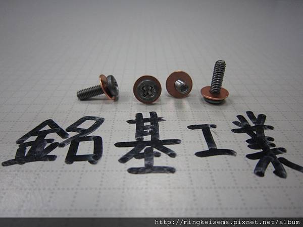 套華司螺絲組合 SMES  B頭十字三角牙螺絲套附一片平華司組合M3X10 TRILOBULAR THREAD SCREWS WITH FLAT WASHER ASSEMBLED